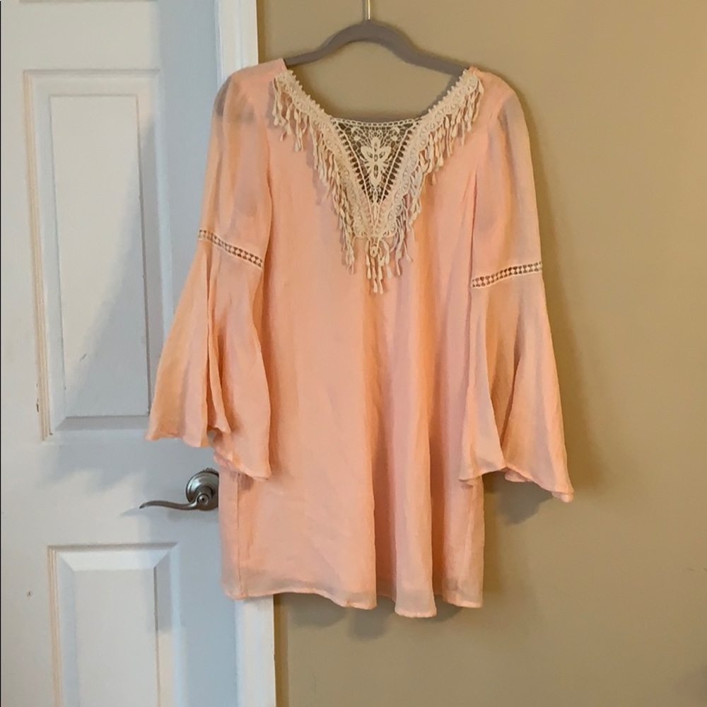 Pink hippie style dress